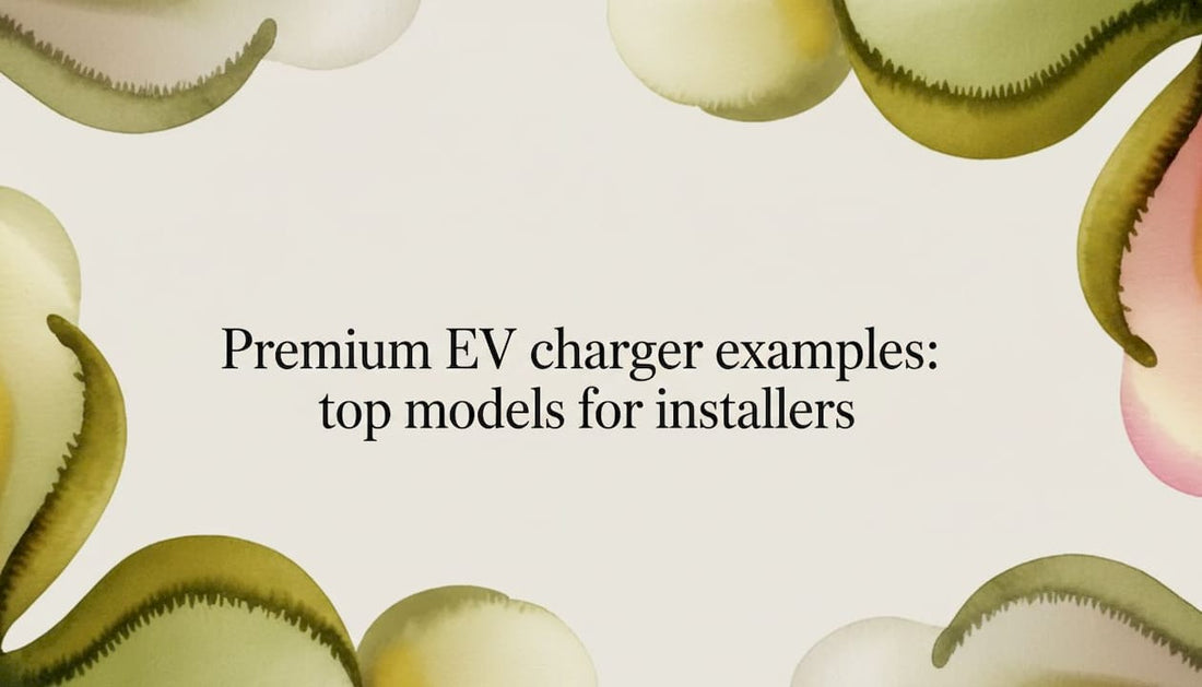 Decorative watercolor frame for EV charger article title