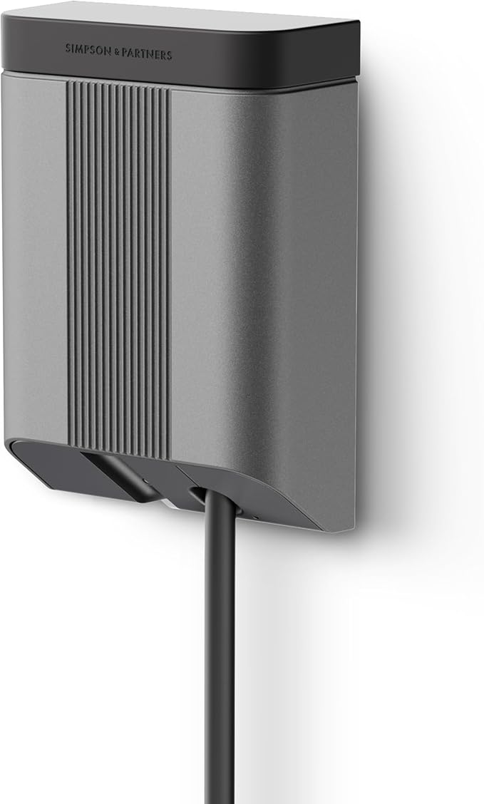 Simpson & Partners Home Series 7 kW EV charger basic Tethered wall mounted smart home electric vehicle charging unit
