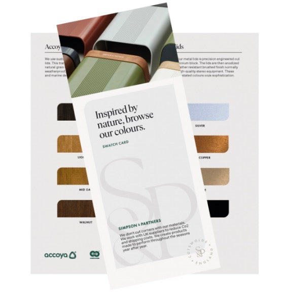 Free Colour Sample Card – Simpson & Partners EV Chargers