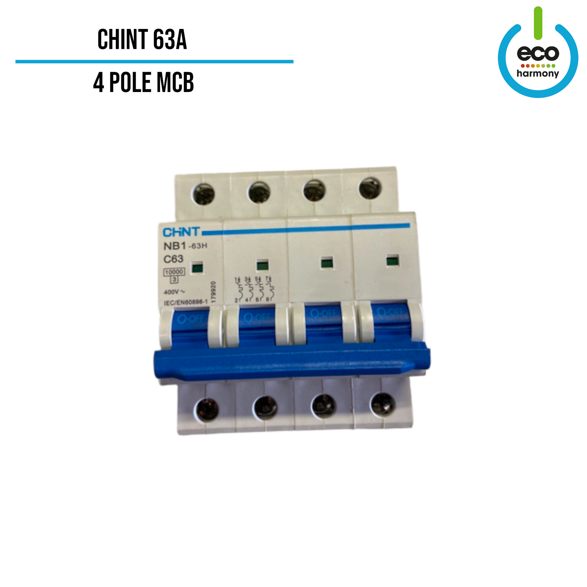 CHINT 40A/63A 1,2,4 Pole C Curve 10KA MCB