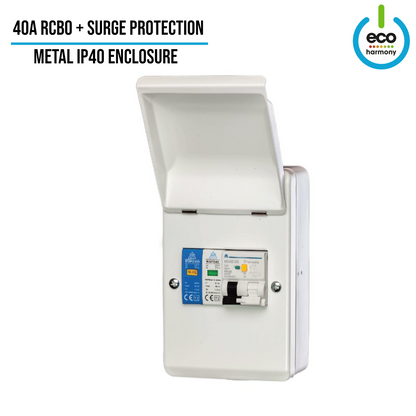 RCBO + Surge Protection - Fitted Consumer Unit IP40