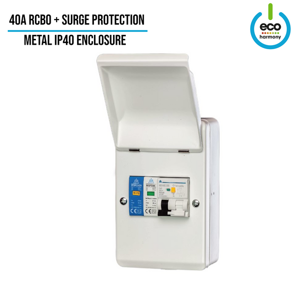 RCBO + Surge Protection - Fitted Consumer Unit IP40