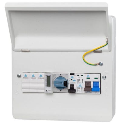 WCED Solar PV Consumer Unit – 20A Bi-Directional RCBO, 32A Isolator & kWh Meter