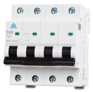 4-pole DIN rail mountable MCB for full three-phase protection with neutral
