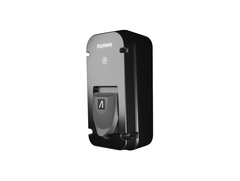 FastAmps Alpha7 single-phase home EV charging unit studio product image