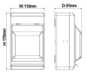 RCBO + Surge Protection - Fitted Consumer Unit IP40