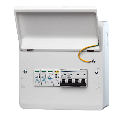 RCBO or MCB + Surge Protection - Fitted Consumer Unit IP40 - 3 Phase