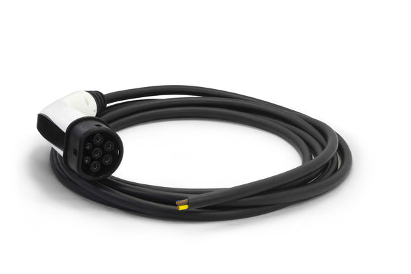 5.4 Metre Tethered Cable Type 2 32A Female EV Plug + Lead (1-Phase)