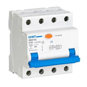 CHINT RCBO Type A RCCB, Type C MCB, 30mA pulsating DC-sensitive (16A or 32A, 2 Pole or 4 Pole Variants Available)