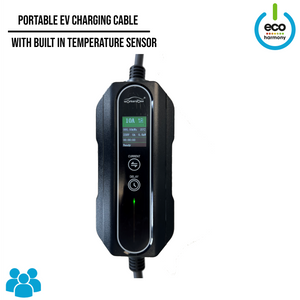Type 2 to 3 Pin plug Portable EV Charging Cable with built in Temperature Sensor