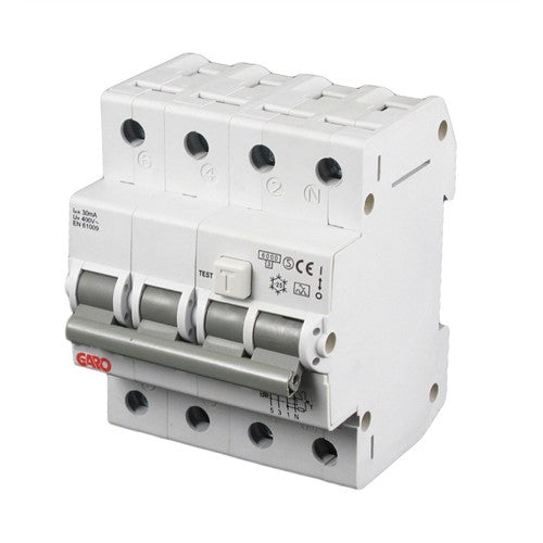 32A RCBO 3P+N Type A Char C 30mA (Garo)