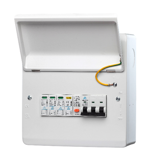 WCED IP30 fitted 3-Phase consumer unit with labelled RCBOs and Type 2 SPD for EV charger protection