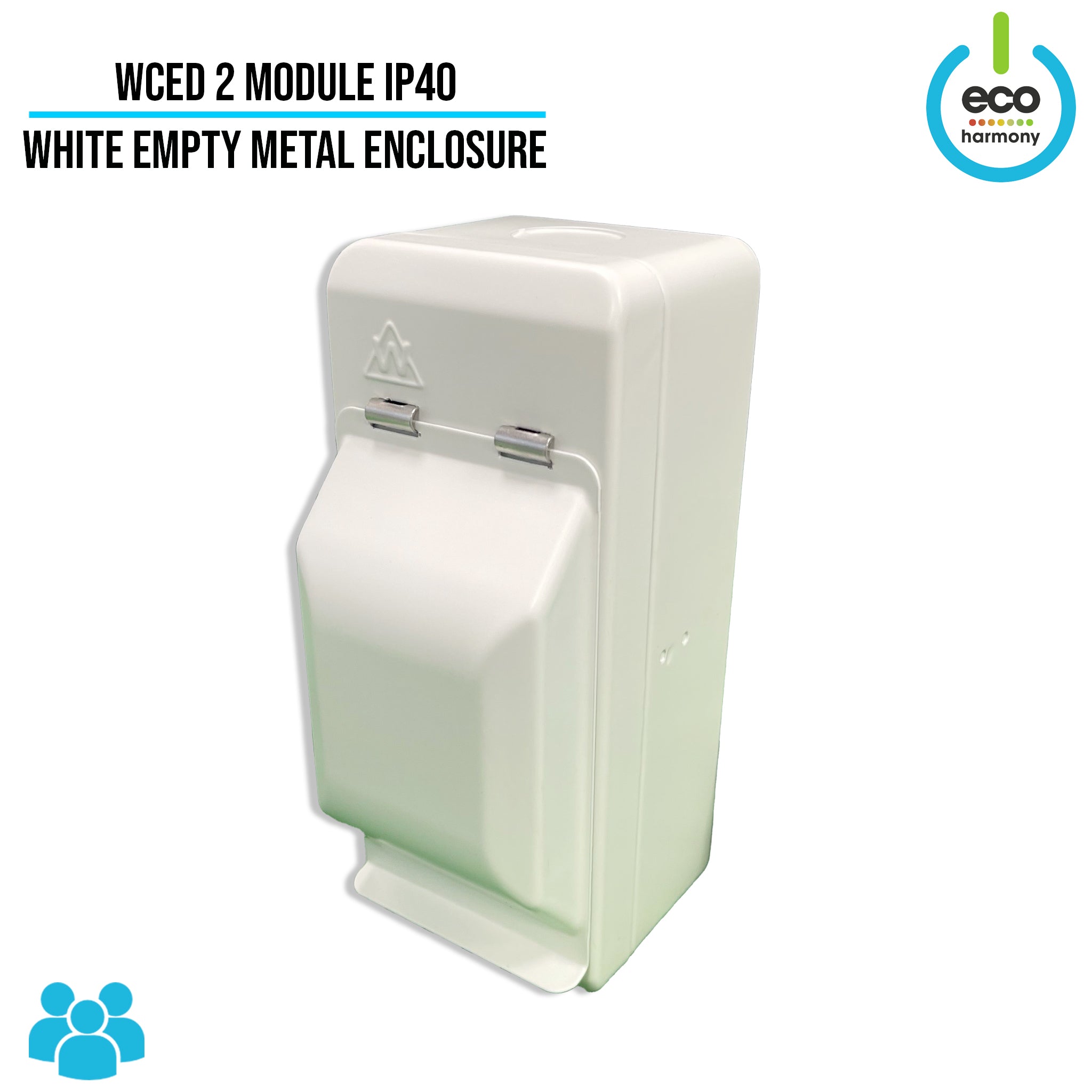 WCED 2 Module IP40 White Empty Metal Enclosure