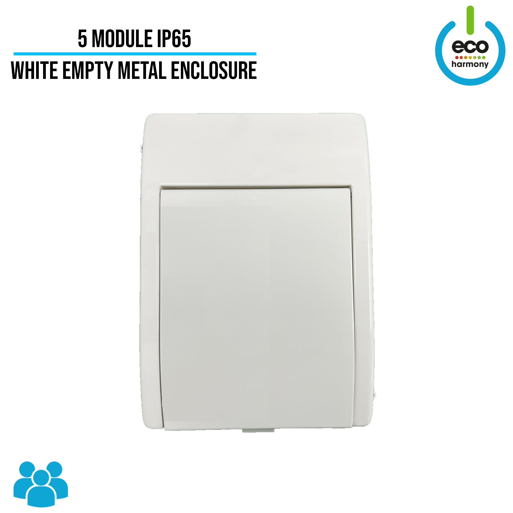 5 Module IP65 White Empty Metal Enclosure