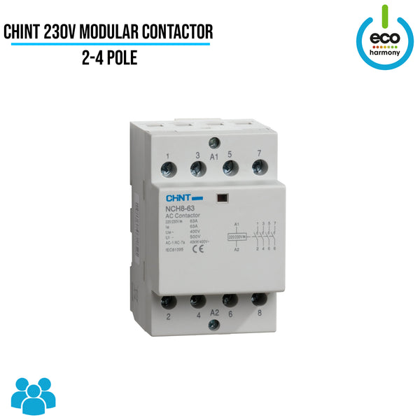 CHINT  40A 230V Modular Contactor - (2 & 4 Pole Variants Available)